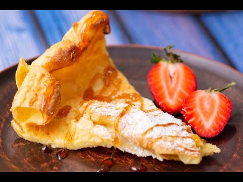 German apple pancakes: the final result is puffy and airy