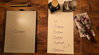 Calligraphy Writing on the ReMarkable 2