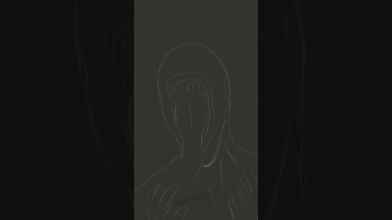 Creepy Creature | Sketch vs Final #horrorart #darkart