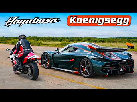Koenigsegg Jesko v Tuned Hayabusa: DRAG RACE