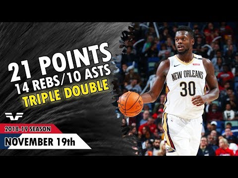 Julius Randle Triple-Double - 2018.11.19 - Pelicans vs Spurs - 21 Pts, 14 Rebs, 10 Asts