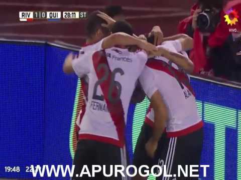 resumen River 2 Quilmes 0 Fútbol Argentino 2016-2017 Fecha 19