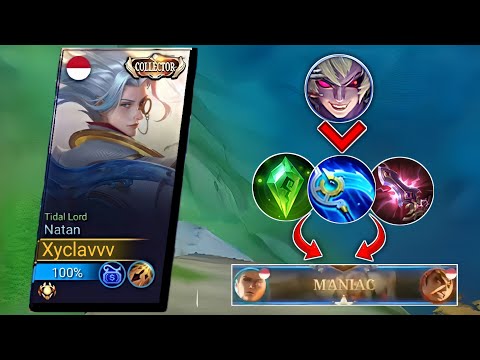 NATAN BEST BUILD FOR COUNTER JUNGLER DYRROTH AUTO MANIAC!! NATAN BUILD TOP 1 GLOBAL 2023 | MLBB