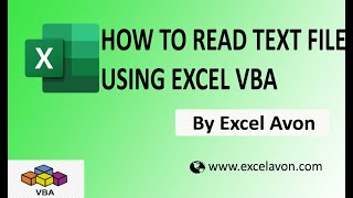 How to Read text file using excel VBA - Excel Avon