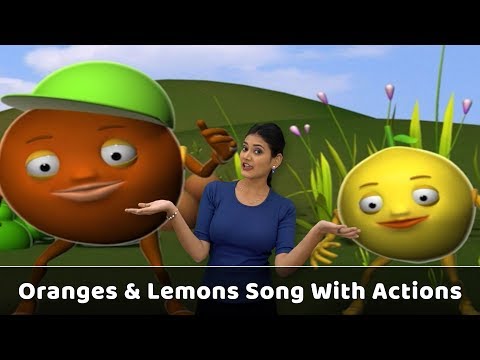 Oranges and Lemons Song With Actions | Fruit Rhymes For Babies | Learn Fruits Kids | Toddlers Songs