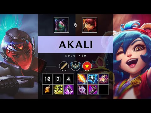 Akali Mid vs Annie: Rampage - VN Challenger Patch 25.S1.1