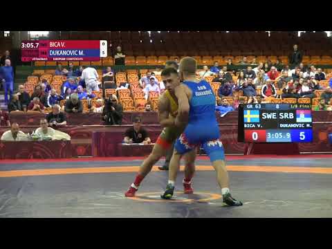 1/8 GR - 63 kg: V. BICA (SWE) v. M. DUKANOVIC (SRB)