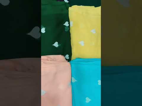 Georgette Saree Embroidered Fabric