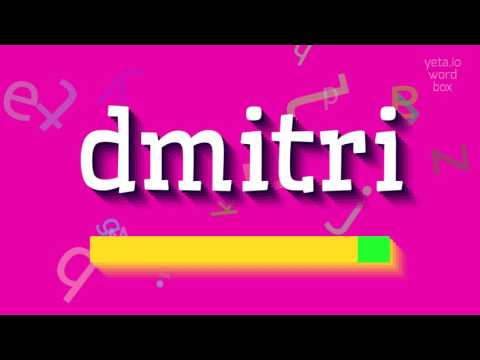 DMITRI - HOW TO PRONOUNCE IT? #dmitri