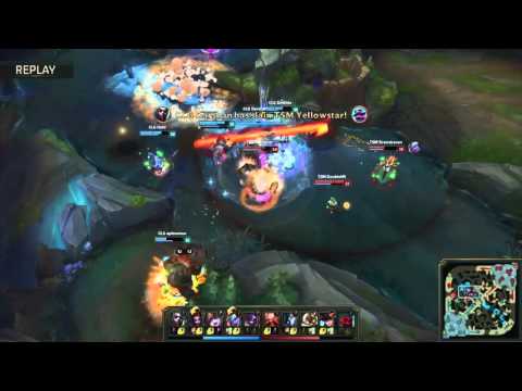 Game 5 CLG vs TSM First Teamfight Highlight at Baron NA LCS Spring Finals 2016