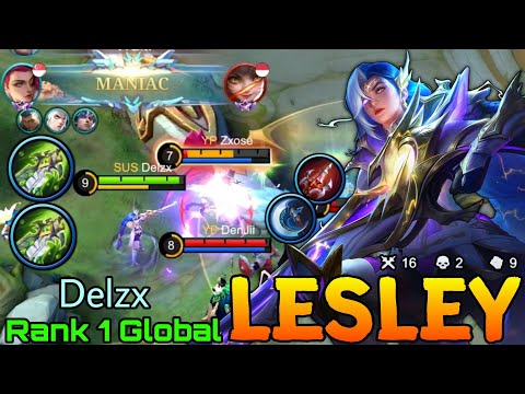 MANIAC Lesley the Deadly Sniper! - Top 1 Global Lesley by Delzx - Mobile Legends