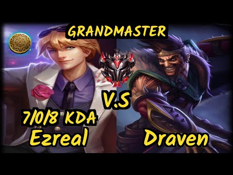 FOX Apollo (EZREAL) vs DRAVEN - 7/0/8 KDA BOTTOM ADC GAMEPLAY - NA Ranked GRANDMASTER