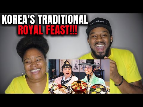 🇬🇧🇰🇷 The Demouchets REACT to British Highschoolers AMAZED by Korea's Traditional Royal Feast!!