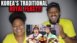 🇬🇧🇰🇷 The Demouchets REACT to British Highschoolers AMAZED by Korea's Traditional Royal Feast!!