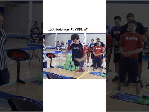 INSANE team USA sport stacking relay (🎥: @PeterFord) #sportstacking #speedstacking #cupstacking