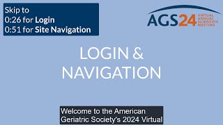 #AGS24 Virtual Login and Navigation