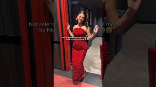 NOT SELENA USING NICK JONAS' RED DRESS MEME 😭😭 #selenagomez #reddress #shorts #fyp