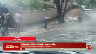 Granizo atinge rodovias e a cidade de São Lourenço