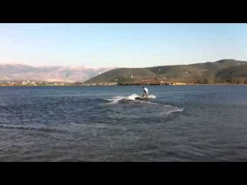 Unhooked back roll landing toe side with a surface pass 2