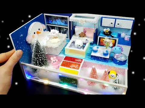 DIY Miniature Winter Board House # -  Build Amazing Apartment! Do you want to build a snowman