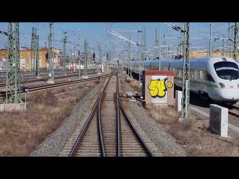 #Führerstandsmitfahrt 2022 Einfahrt aus Richtung Falkenberg/Elster in den Hbf Leipzig #Streckenkunde