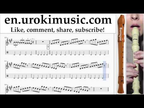 How to Play Recorder B. Major Lazer, Justin Bieber - Cold Water Part#1 Melody School Learn Class