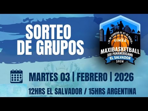 FIMBA MAXIBASKETBALL XIII PANAMERICANO - EL SALVADOR 2026 - SORTEO | DRAW