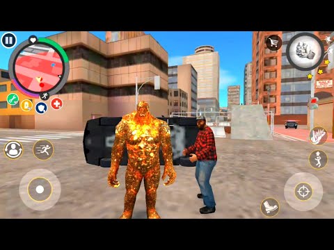 Rope hero vice town game | Mutant stone man new city game place | Transformer car military base