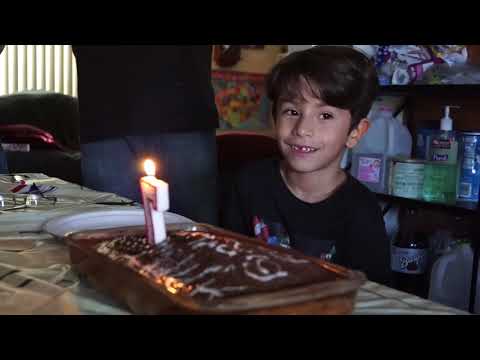 He gets one million Pokeman cards for his 7th Birthday.