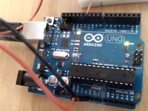 test della funzione analogWrite (uscita PWM) di arduino con un led