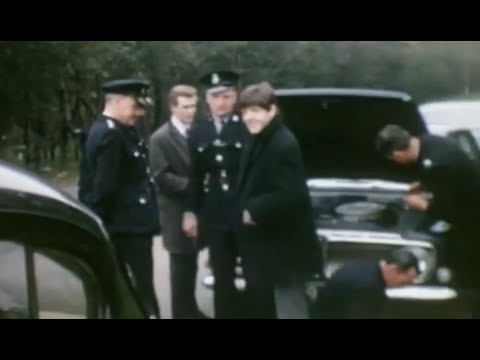 The Beatles Car Breaks Down In Belfast, Ireland - Color Home Movie - 8 November 1963