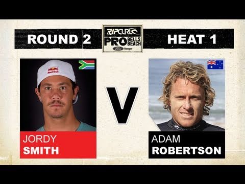 Round 2, Heat 1 - Jordy Smith vs Adam Robertson
