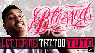 Tattoo Chicano Lettering Tutorial - Created with Procreate / by Haris Jonson