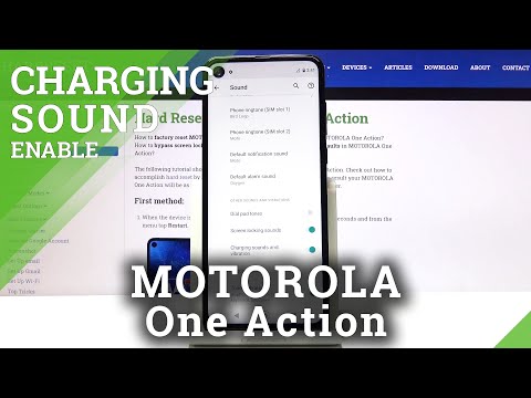 How to Manage Charging Sound in Motorola One Action – Sound On / Off