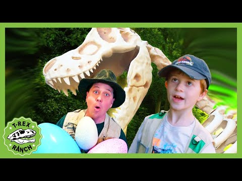 Giant T-Rex Dinosaur Surprise! T-Rex Ranch Dinosaur Videos