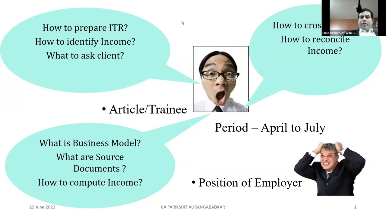 Physical cum Virtual programme on "Issues in Preparation of ITR for Non Audit Cases"