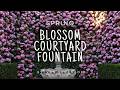 🌸 Blossom Courtyard Fountain — Pink Sanctuary & Warm Floral Stillness (Study, Relax, Focus)