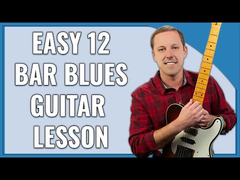 EASY 12 Bar Blues Guitar Lesson In C