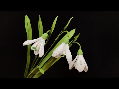 ABC TV | How To Make Snowdrop Flower | Paper Quilling - Craft Tutorial