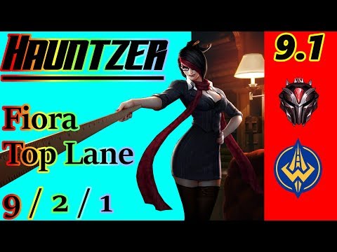 Hauntzer as Fiora Top Lane - S9 Patch 9.1 - NA Grandmaster - Full Gameplay