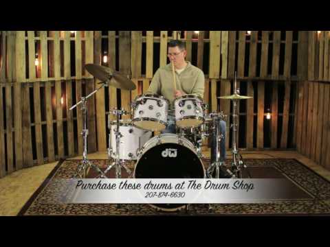 DW Drums Collector's White Glass With Chrome Hardware