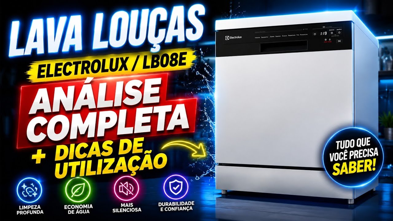 Miniatura da avaliação em vídeo de Lava-Louça Electrolux LB08E Branca Branco