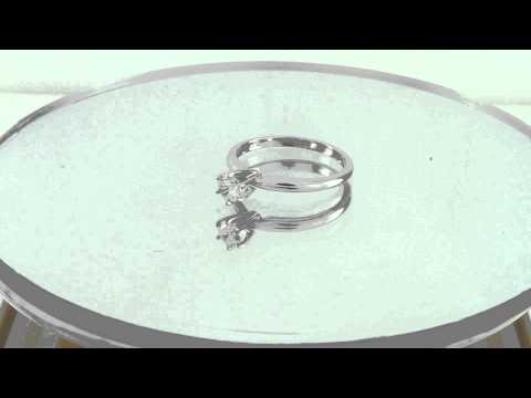 Estate 0.25 CT 14K White Gold Round Diamond Solitaire Engagement Ring Certified