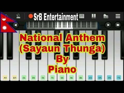 National Anthem by mobile piano|Sayaun Thunga Fulka Hami|Piano keyboard| Piano music|