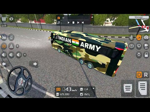 Indian Army Bus Driving🚍 in Bus Simulator Indonesia - Bus Games Android Gameplay