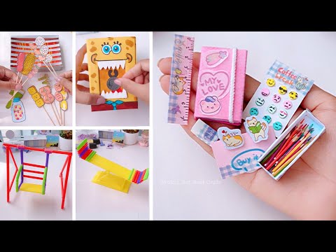 DIY easy paper craft ideas when you’re bored | school supplies | Coins Bank | miniature paper craft