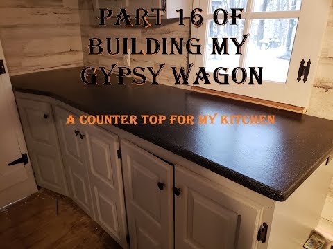 Part 16 of Building a Gypsy Wagon       A counter top for my kitchen