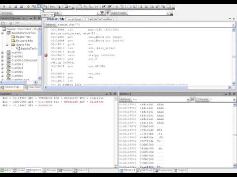 Basic Buffer overflow example