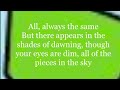 Genesis - Harlequin (Lyrics)
