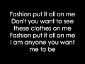 Lady Gaga- Fashion Lyrics